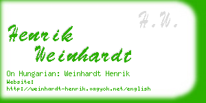 henrik weinhardt business card